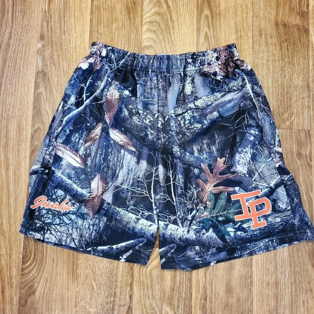 Inaka Power Shorts Men Small Blue‎ Camouflage Mesh Athletic Gym Streetwear